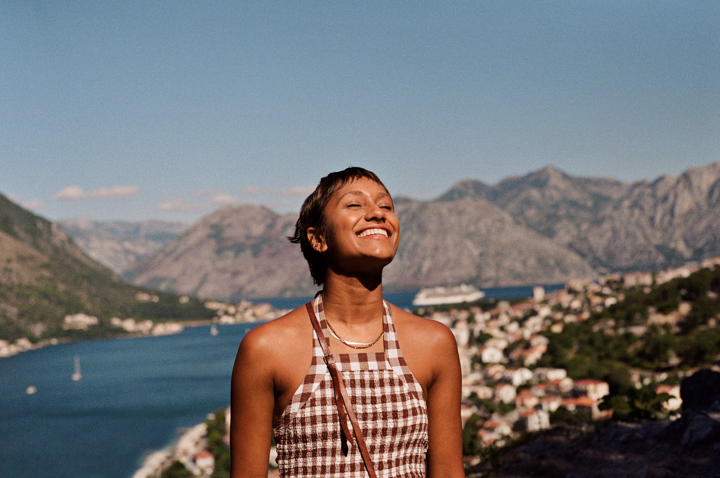 a woman in the sun
