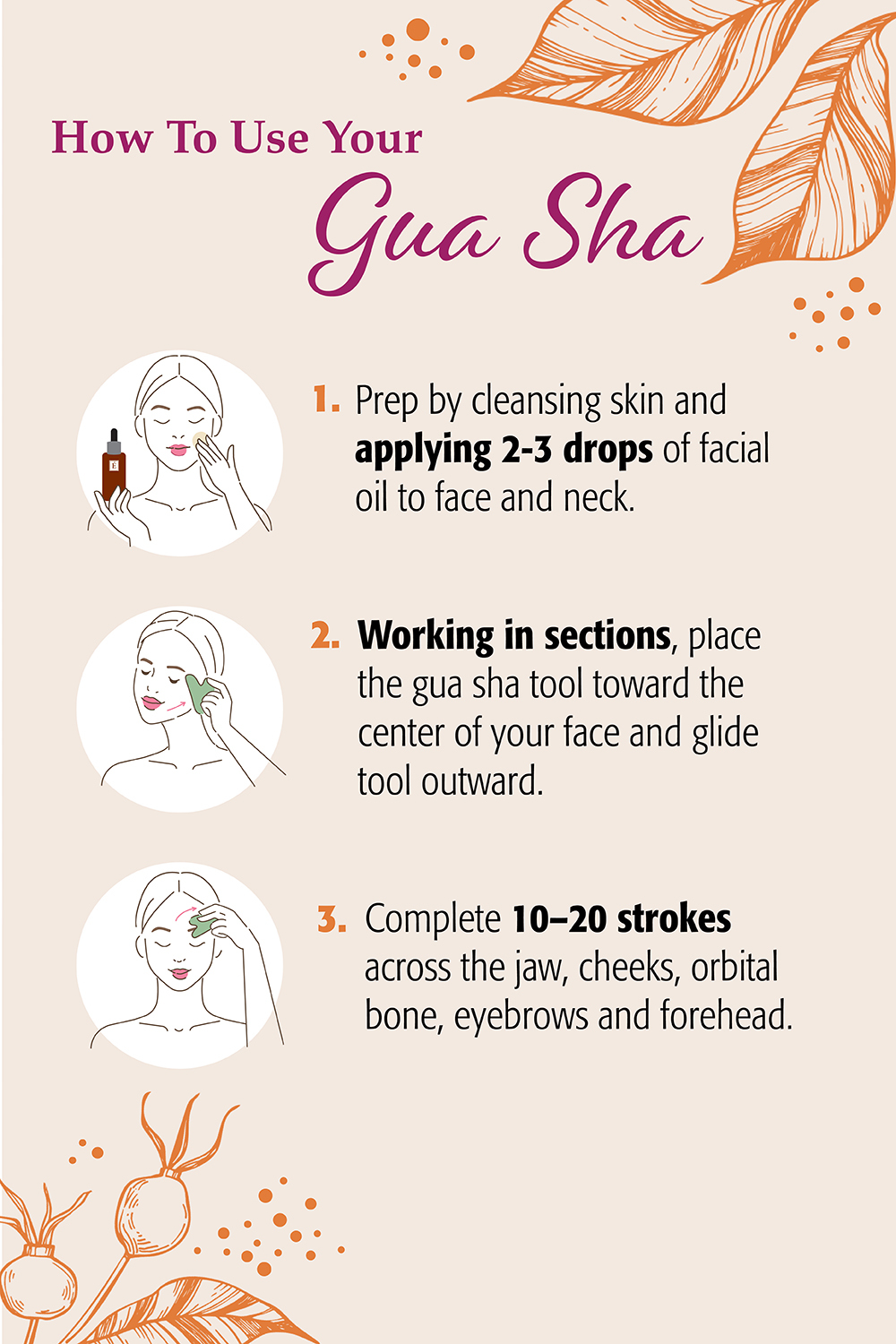 How to use your gua sha infographic