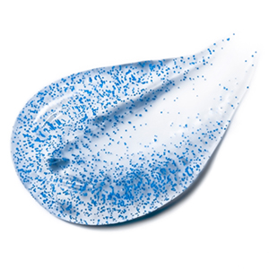 A drop of body scrub with microbeads present