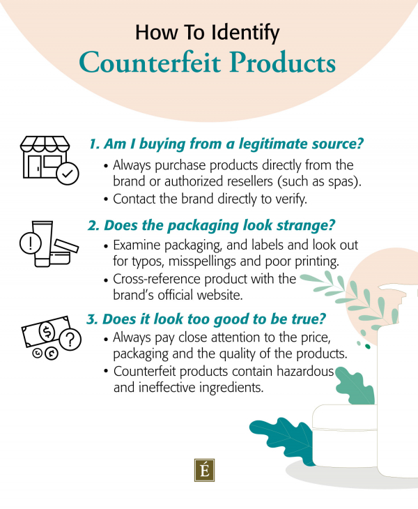 How To Spot Fake Skin Care Products Infographic