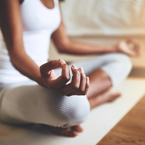 woman meditating